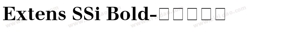 Extens SSi Bold字体转换
